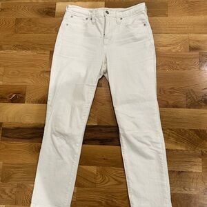 Madewell Cream Slim Straight Perfect Vintage Jeans